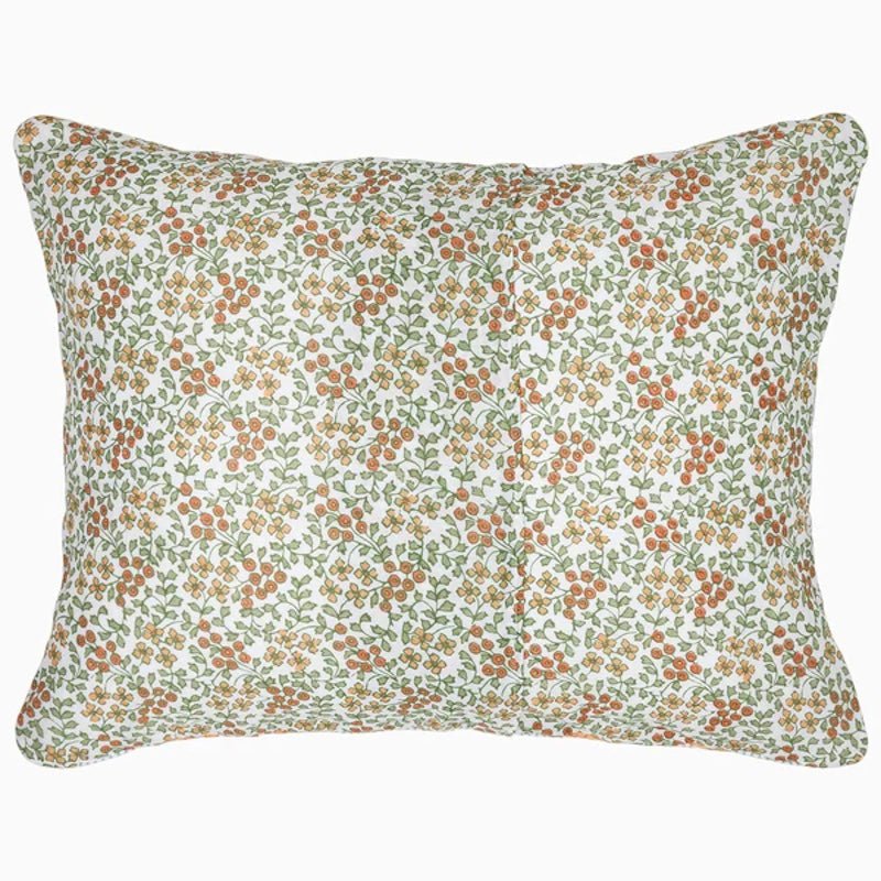 Pillow Sham Reverse - John Robshaw Cotton Quilted - Bipin Tangerine at Fig Linens and Home