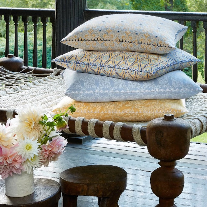 John Robshaw Pillows at Fig Linens and Home. Euro Pillows, Square Throw Pillows, Lumbar Pillows by John Robshaw. Available at Fig Linens and Home