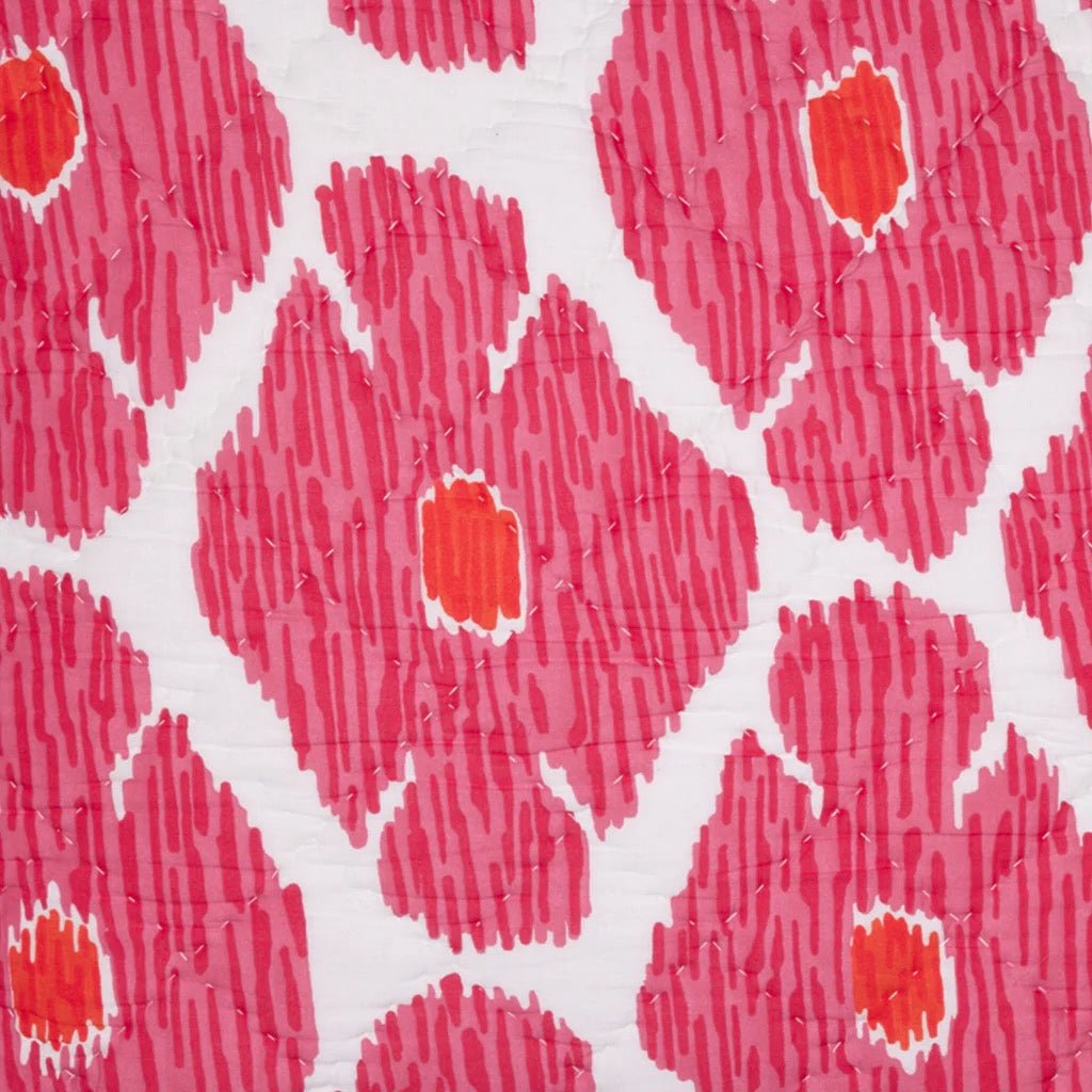 John Robshaw Poppy Azalea Cotton Quilt Swatch Textiles  | Fig Linens and Home 1