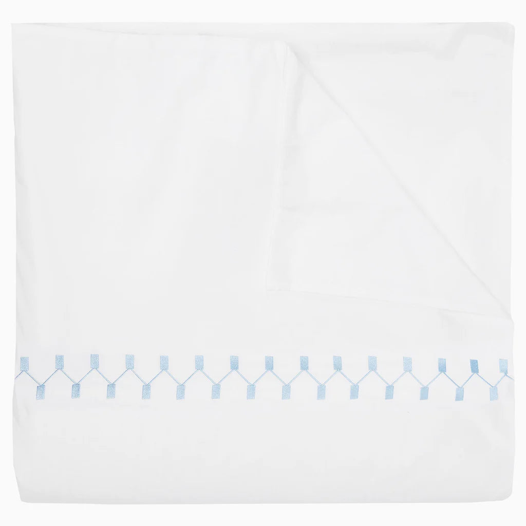 Anketi Light Indigo Border Organic Sham by John Robshaw
