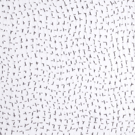 Coverlet Swatch - John Robshaw Textiles Handstitched Gray Quilt Swatch