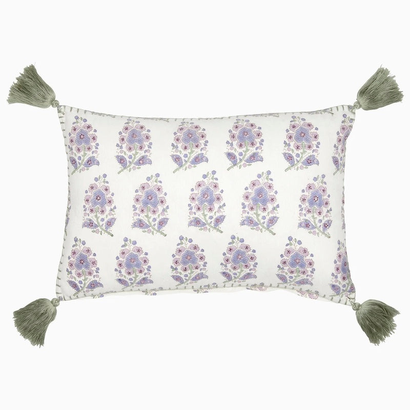 Sofi Lavender Lumbar Pillow | John Robshaw Throw Pillows at Fig Linens and Home