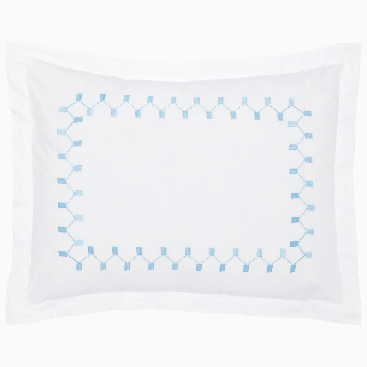 Anketi Light Indigo Border Organic Sham by John Robshaw