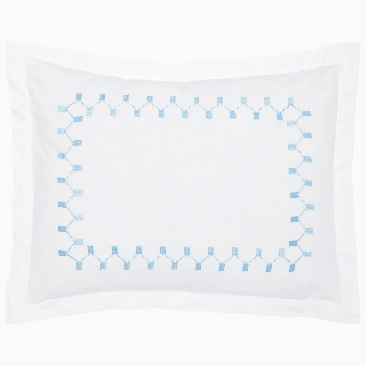 Anketi Light Indigo Border Organic Sham by John Robshaw