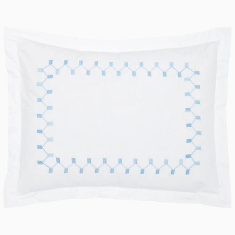 Anketi Light Indigo Border Organic Sham by John Robshaw