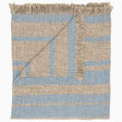 Ekram Light Indigo Woven Cotton Throw - Folded - John Robshaw Throw Blankets at Fig Linens and Home