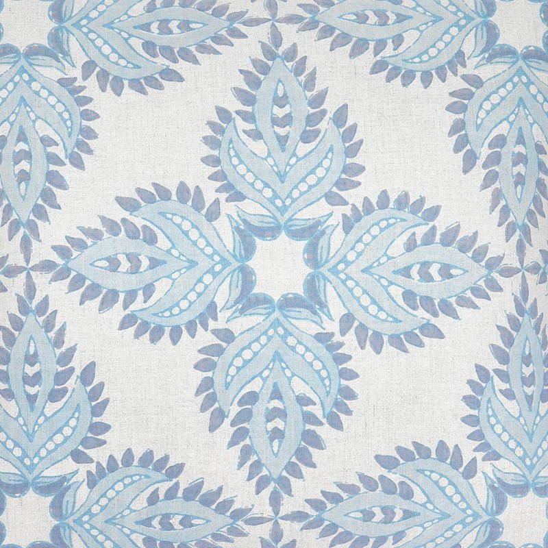Verdin Lapis Euro Pillow Swatch of Fabric | John Robshaw at Fig Linens and Home