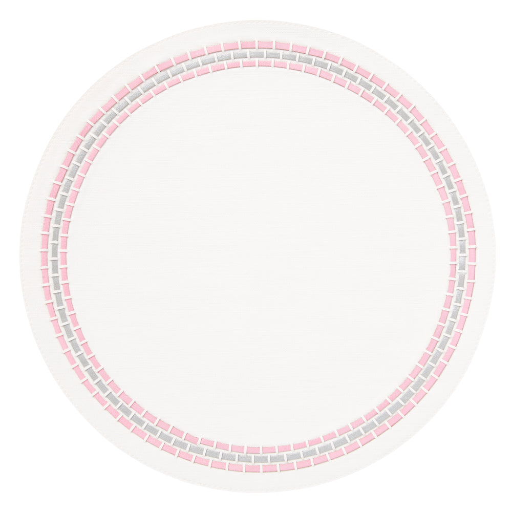 June Pink Placemat Detail 3 | Mode Living at Fig Linens and Home