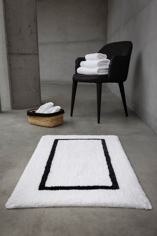 Lifestyle Karat 27x47 Black 990 Bath Rug by Abyss at Fig Linens and Home