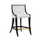 Keaton Black Counter Stool by Worlds Away | Kitchen and Bar Stool Angle View