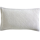 Chloe European Linen Diamond Coverlet Sham by Orchids Lux Home - Beige King Sham