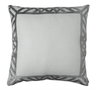 Karl Ivory Platinum Basketweave Euro Pillow Lili Alessandra