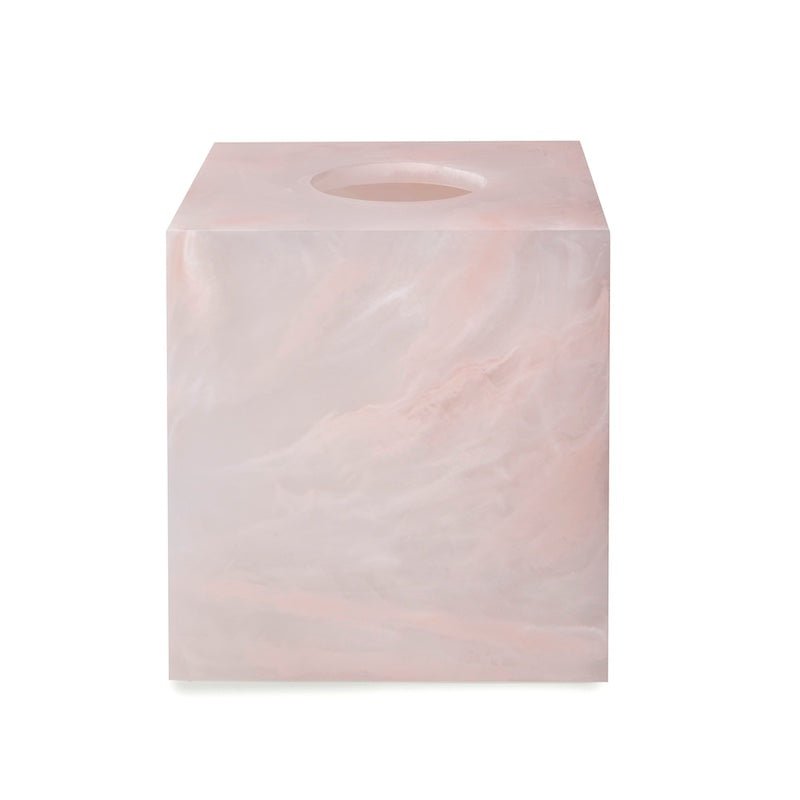 Tissue Box Cover - Luna Pale Pink Bath Accessories by Kassatex at Fig Linens and Home
