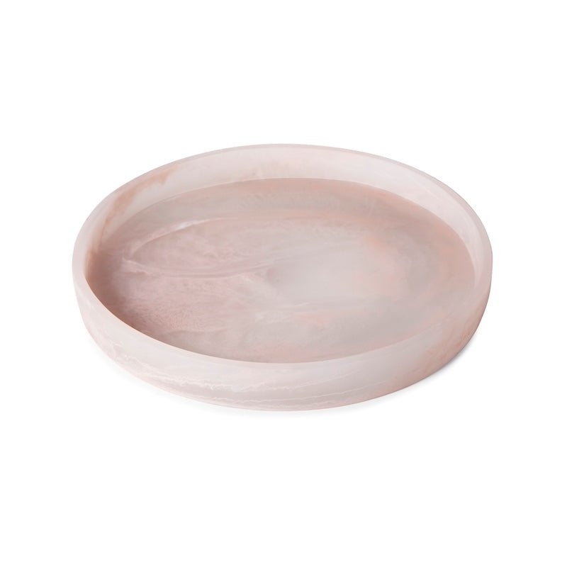Round Tray - Luna Pale Pink Bath Accessories by Kassatex at Fig Linens and Home