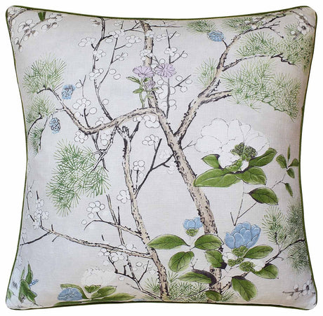 Katsura Cream Lavender Decorative Pillow - Throw Pillow by Ryan Studio - Thibaut Fabrics