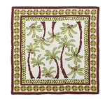 Kim Seybert Oasis Linen Napkins with Palm Trees Open View