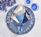 Kim Seybert Placemats - Lagoon Navy Blue Set of Placemats with Napkins Lifestyle 1