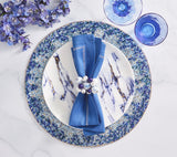 Kim Seybert Placemats - Lagoon Navy Blue Set of Placemats with Napkins Lifestyle 3