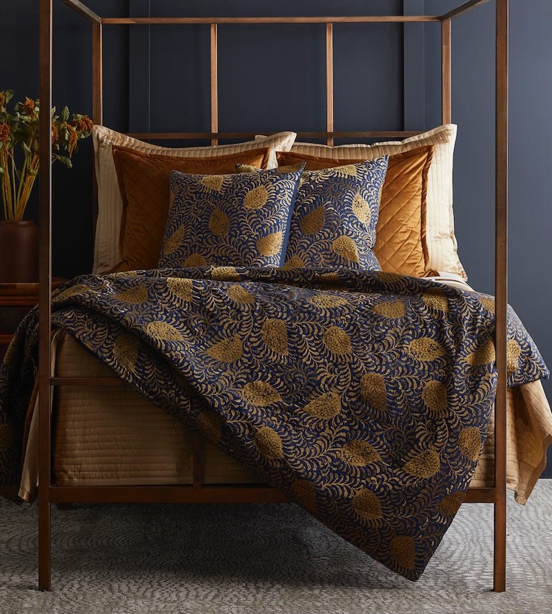 Kinrande Marine/Gold Bedding | The Met x Ann Gish at Fig Linens and Home