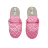 Kumi Kookoon Kumi Kookoon Quilted Silk Slippers - Pink Icing Small at FIG LINENS AND HOME - 5