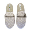 Kumi Kookoon Kumi Kookoon Quilted Silk Slippers - Smoke Small at FIG LINENS AND HOME - 7
