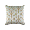 Lili Alessandra Cube Square Pillow Aquamarine / Gold 22x22