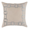 Lili Alessandra Peru Euro Border Pillow Dark Sand / Platinum 28x28