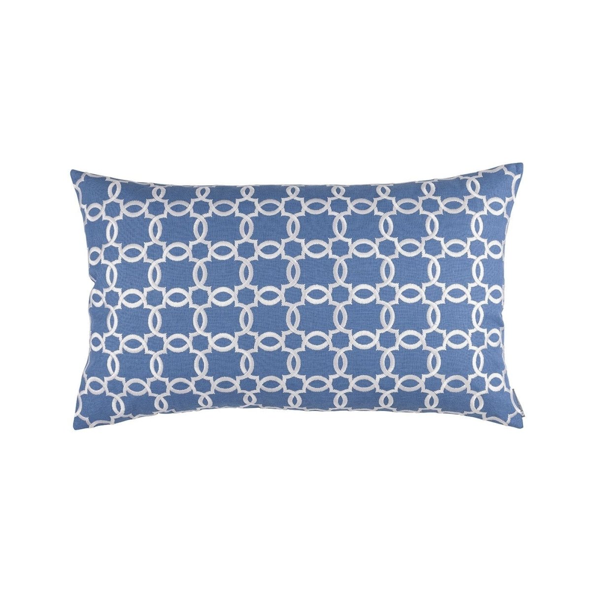 Lynx Azure & White Large Pillow by Lili Alessandra | Fig Linens