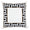 Lili Alessandra Tommy Euro Border Pillow Ivory / Black / Gold 28x28