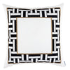 Lili Alessandra Tommy Euro Border Pillow Ivory / Black / Gold 28x28