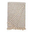 Pom Pom at Home JoJo - Oversized THROW 60" X 90" - IVORY/CHARCOAL - HANDWOVEN