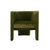 Barrel Chair Front View  2 - Worlds Away Lansky Olive Green Small Chair at Fig Linens and Home