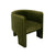 Barrel Chair Angle - Worlds Away Lansky Olive Green Small Chair at Fig Linens and Home