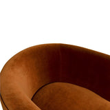 Barrel Chair Detail  1 - Worlds Away Lansky Rust Small Chair at Fig Linens and Home