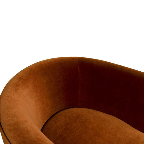 Barrel Chair Detail  1 - Worlds Away Lansky Rust Small Chair at Fig Linens and Home