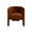 Barrel Chair Front - Worlds Away Lansky Rust Small Chair at Fig Linens and Home