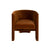 Barrel Chair Front - Worlds Away Lansky Rust Small Chair at Fig Linens and Home