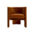 Barrel Chair Front  2 - Worlds Away Lansky Rust Small Chair at Fig Linens and Home