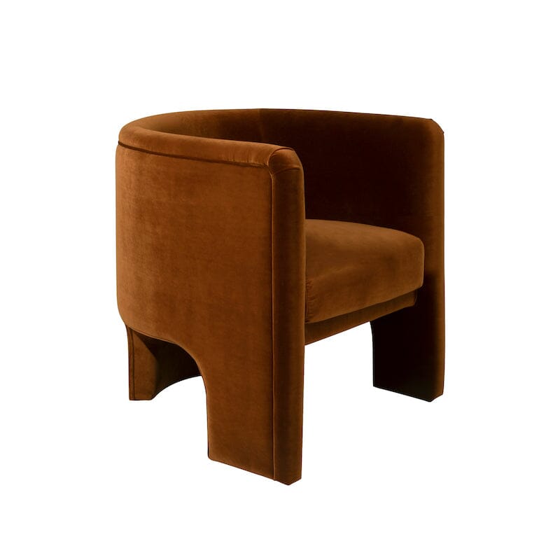 Lansky Rust Barrel Chair | Worlds Away at Fig Linens and Home