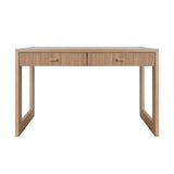 Larkin Desk in Natural Oak | Worlds Away Furniture - Front View - Fig Linens and Home