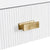 Worlds Away Larkin Desk in White Matte Lacquer - Hardware - Fig Linens and Home