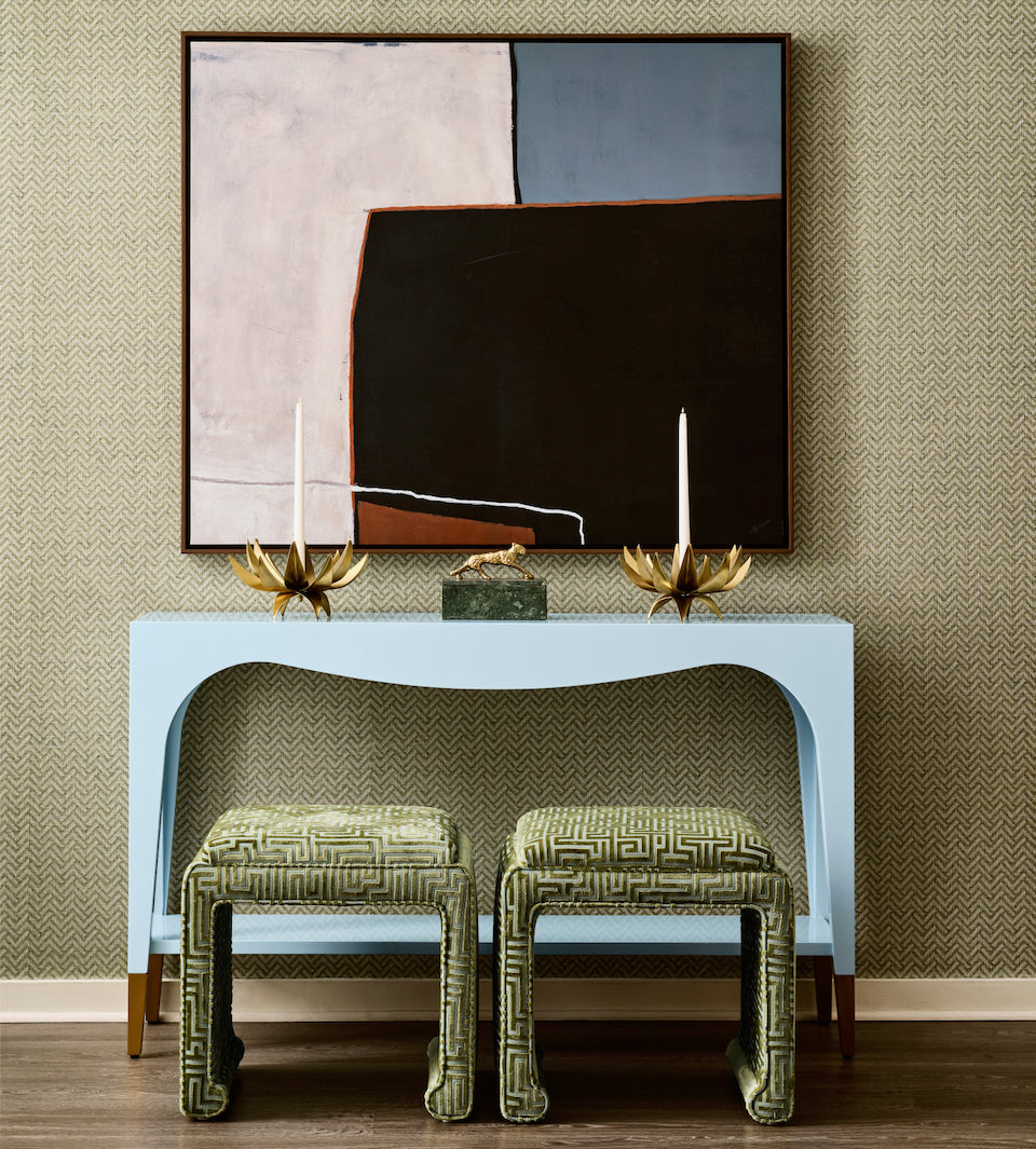 Worlds Away Jag Green Marble Box with Brass Jaguar Handle at Fig Linens and Home - Lifestyle 2