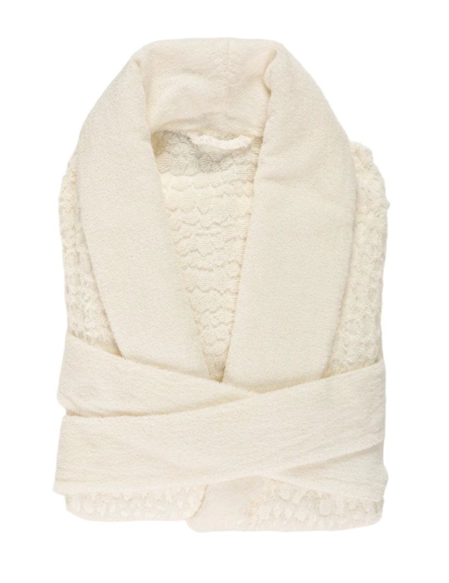 Luxury Robe - Abyss Lodge Bathrobe in Ivory 103 at Fig Linens and Home