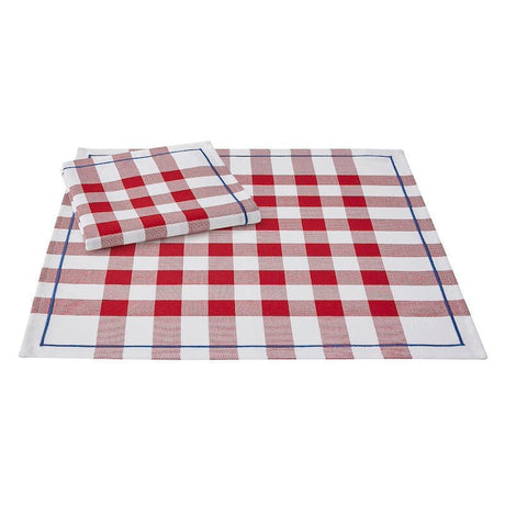 Le jacquard français - Bistrot français red cloth napkins at Fig Linens and Home