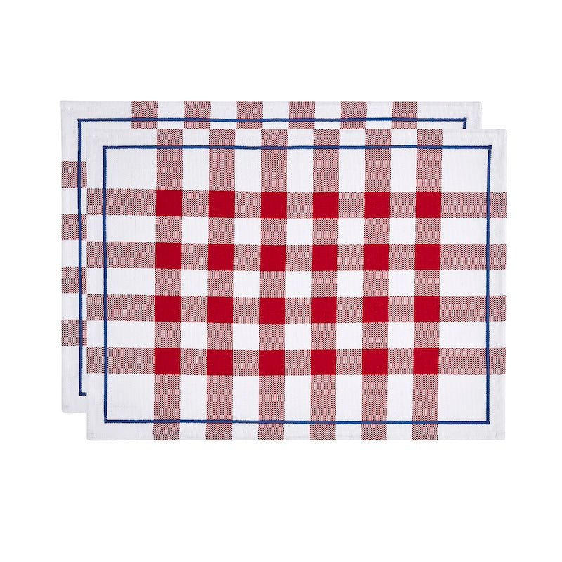 bistrot français red box set 2 placemats by le jacquard français at Fig Linens and Home