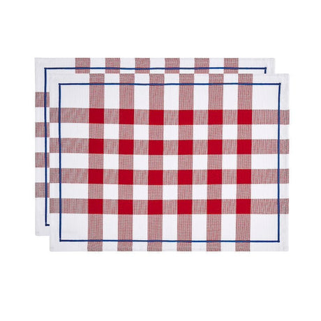 bistrot français red box set 2 placemats by le jacquard français at Fig Linens and Home