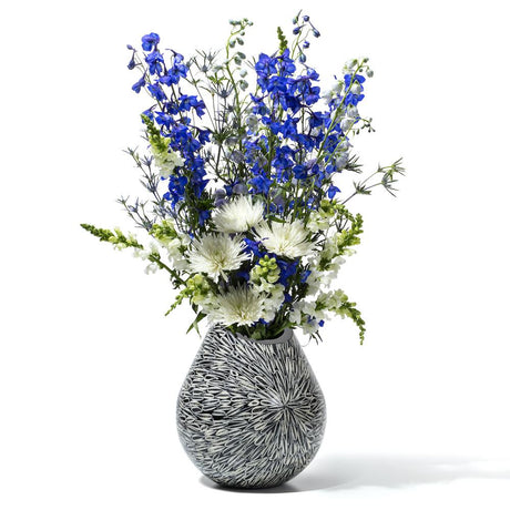 LaDorada Black Almendro Teardrop Vase - 13" x 13" x 14.6" Black Almendro Teardrop at FIG LINENS AND HOME - 2