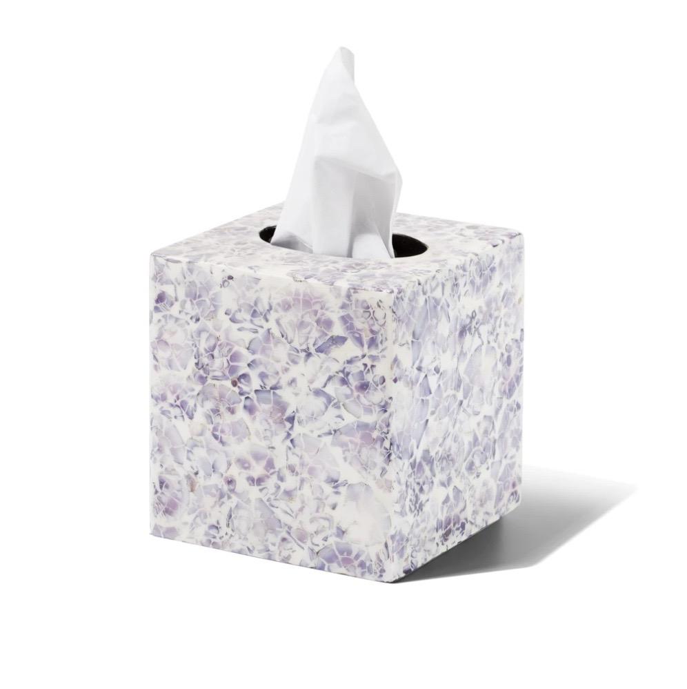 LaDorada Coralina Tissue Box - 5.9" x 5.9" x 6.0" Coralina at FIG LINENS AND HOME - 1