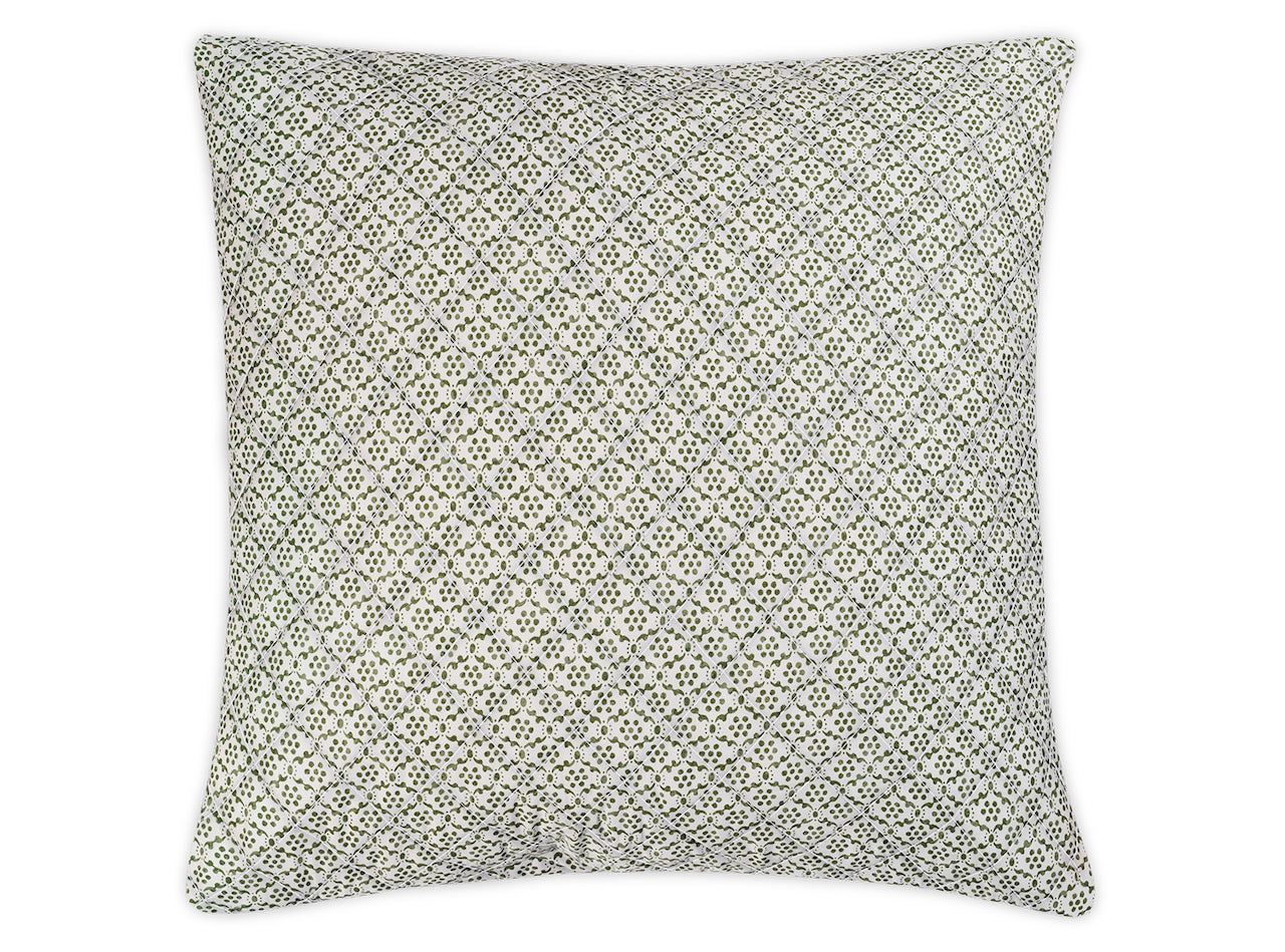 Quilted Euro Sham - Laksha Moss Pillow Shams by Matouk Schumacher at Fig Linens and Home