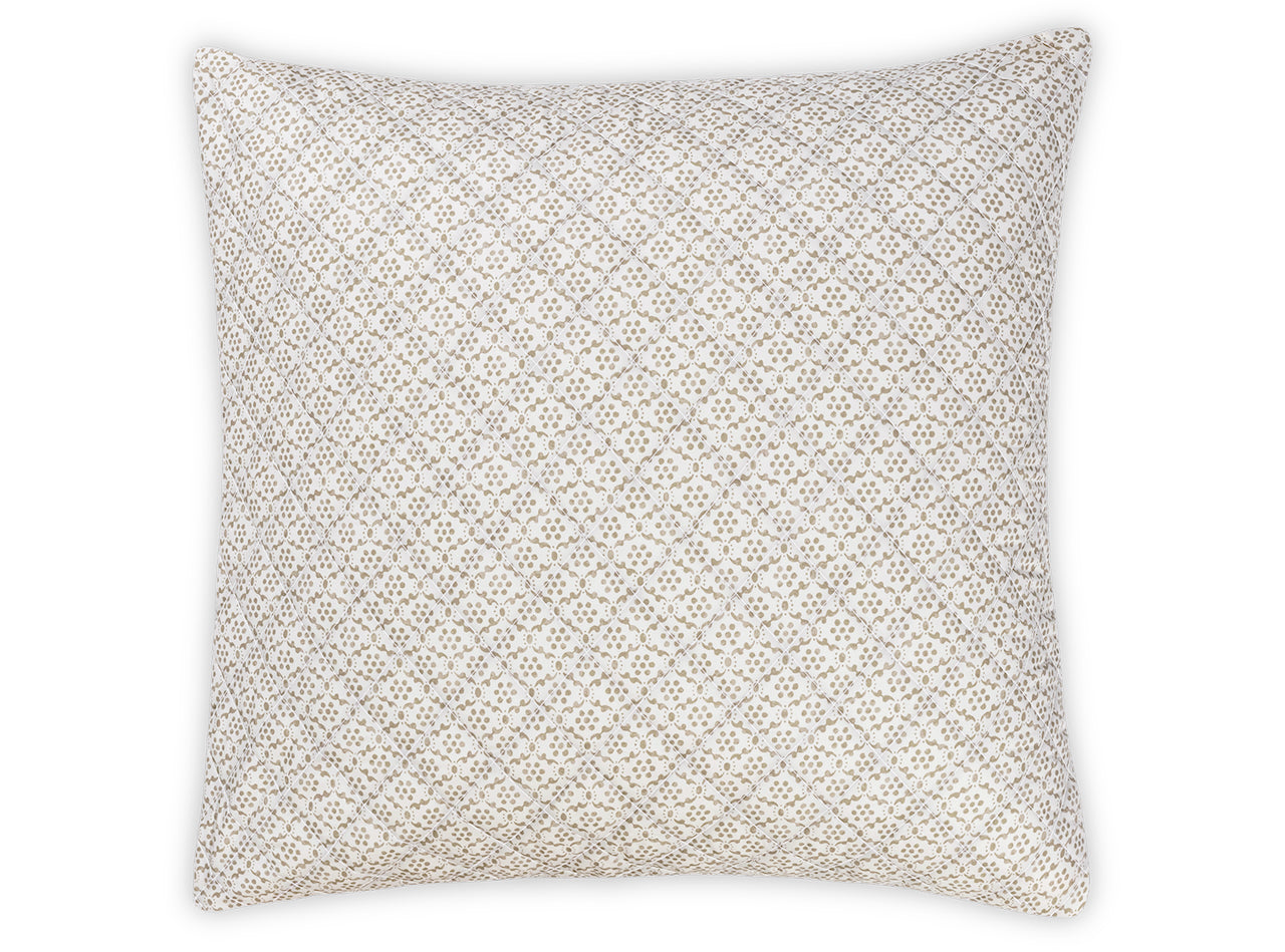 Quilted Euro Sham - Laksha Oak Pillow Shams by Matouk Schumacher at Fig Linens and Home